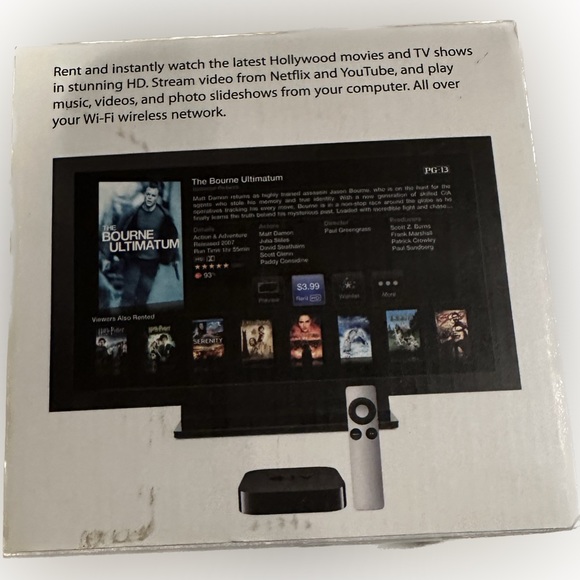 APPLE TV A1378 MC572LL/A 2nd Generation Digital Media Streamer SMART remote box - Picture 2 of 5